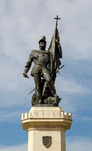 Statue of Hernan Cortes, Mexico conqueror, Medellin, Extremadura Spain