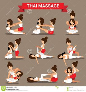set-thai-massage-positions-design-healty-relaxation-90135351