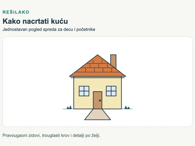 Kako nacrtati kuću: jednostavan crtež za decu i početnike