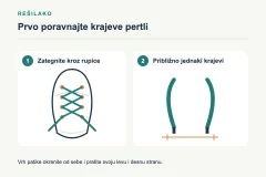 Kako vezati pertle: jednostavan postupak sa dve petlje
